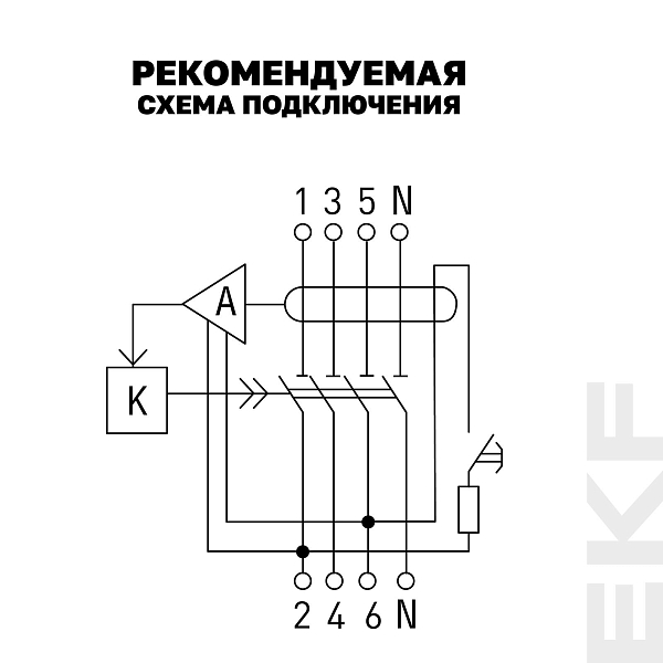 Выключатель дифференциального тока ВДТ-40 4P 40А 100мА тип АС электронный 4,5кА BASIC