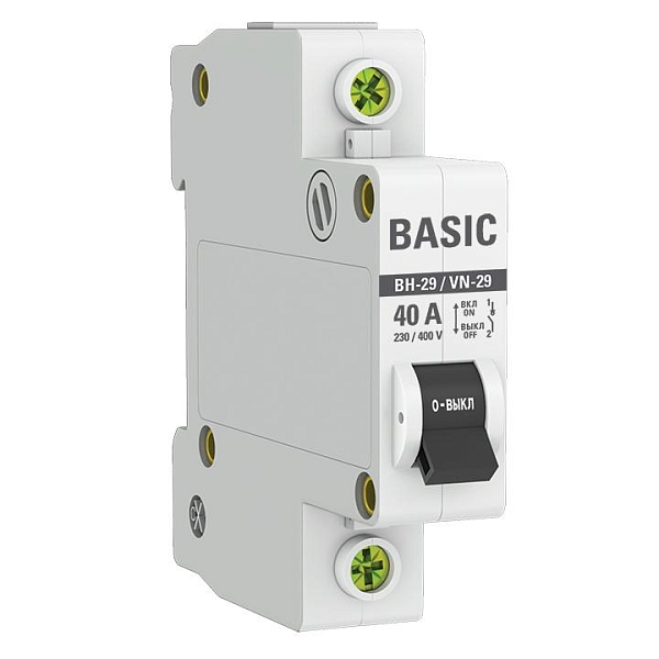 Выключатель нагрузки ВН-29 1P 40А BASIC