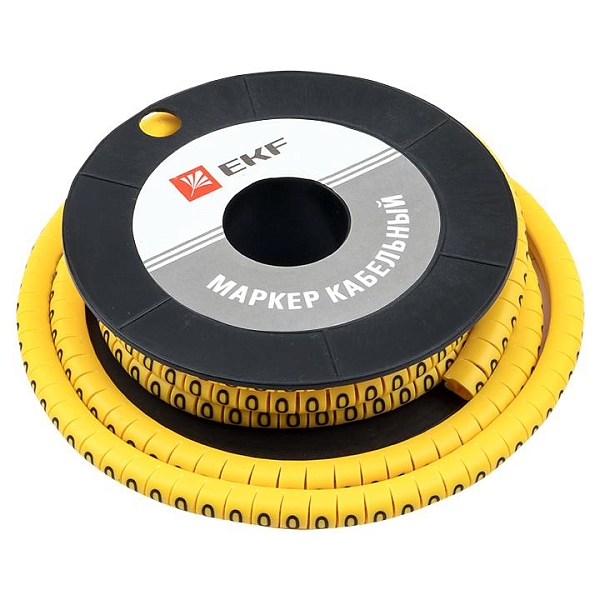 Маркер кабельный 6,0 мм2 "0" (350 шт.) (ЕС-3) EKF PROxima