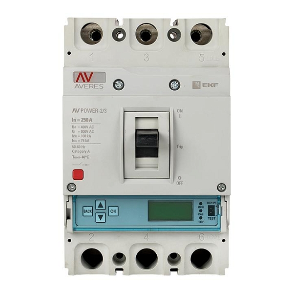 Выключатель автоматический в литом корпусе AV-POWER-2/3 250А 50кА ETU6.0 EKF
