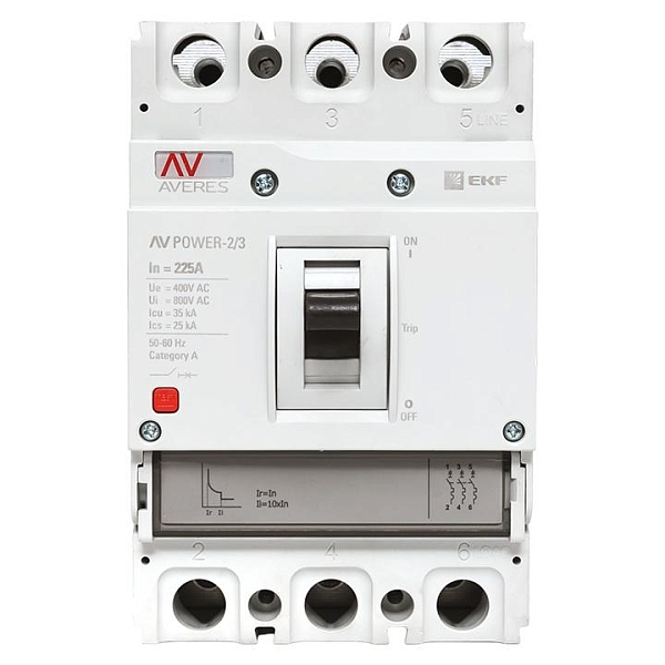 Выключатель автоматический в литом корпусе AV-POWER-2/3 225А 35кА TR EKF