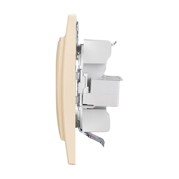 Минск Розетка RJ-45 2-местная СП бежевая EKF