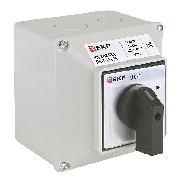 Переключатель кулачковый ПК-3-13 63А 3P "ВКЛ-ВЫКЛ" IP65 EKF PROxima