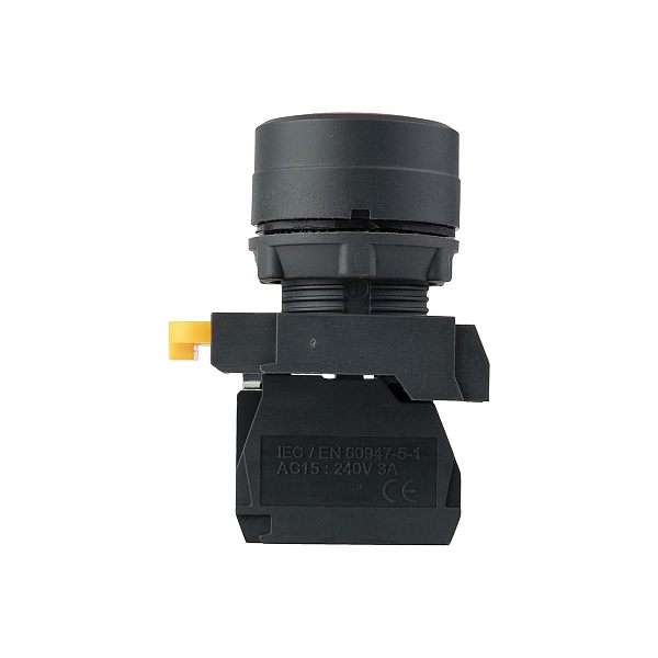 Кнопка SB-31 плоская с фиксацией 1NO красная IP65 EKF