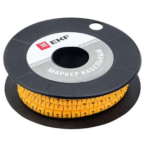 Маркер кабельный 2,5 мм2 "7" (1000 шт.) (ЕС-1) EKF PROxima