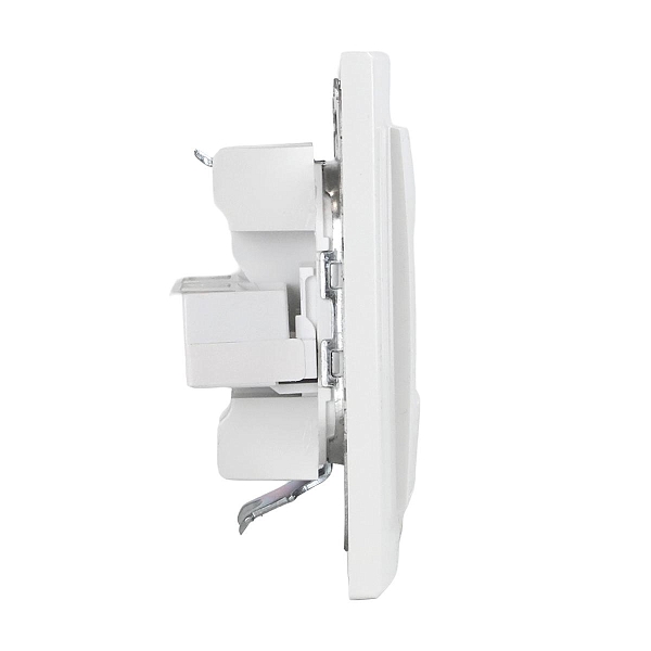 Розетка RJ-45 2-местная СП Минск белая EKF
