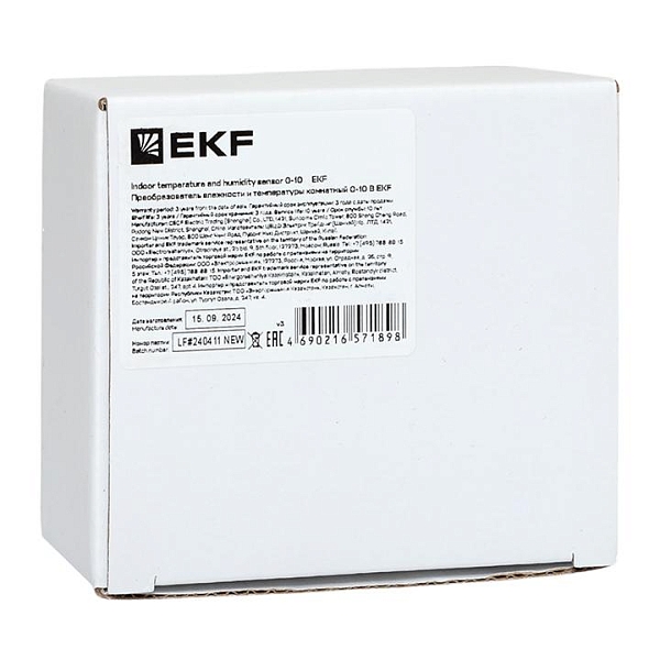 Преобразователь влажности и температуры комнатный 0-10 В EKF