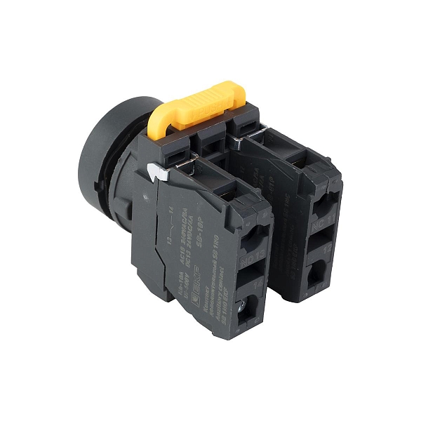 Кнопка SB-21 плоская без фиксации 1NO+1NС зеленая IP65 EKF