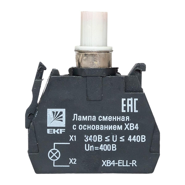 Лампа сменная c основанием XB4 красная 400В EKF PROxima