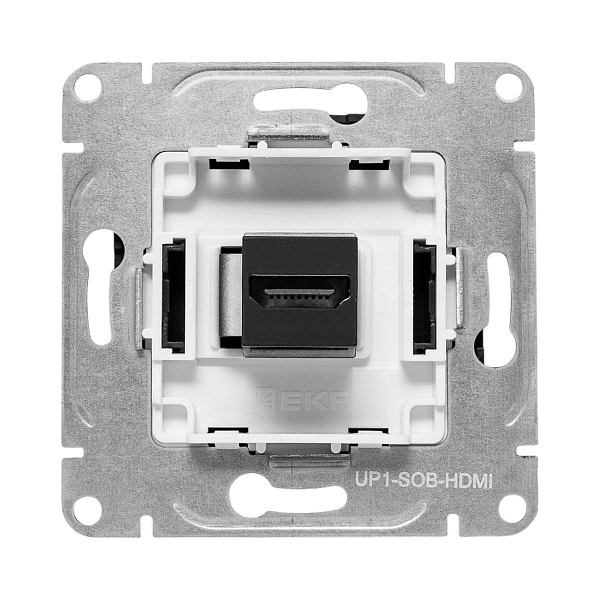 Механизм розетки HDMI, чёрный Эпика EKF