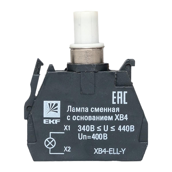 Лампа сменная c основанием XB4 желтая 400В EKF PROxima