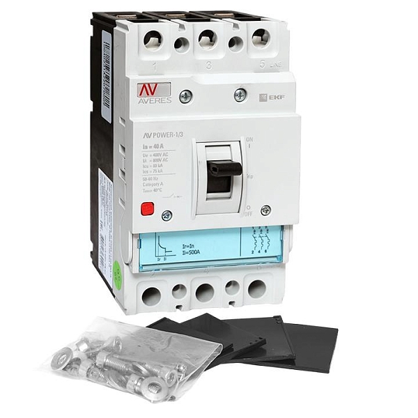 Выключатель автоматический в литом корпусе AV-POWER-1/3 40А 80кА TR EKF