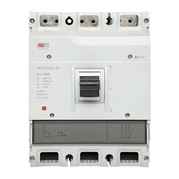 Выключатель автоматический в литом корпусе AV-POWER-4/3 700А 100кА TR EKF