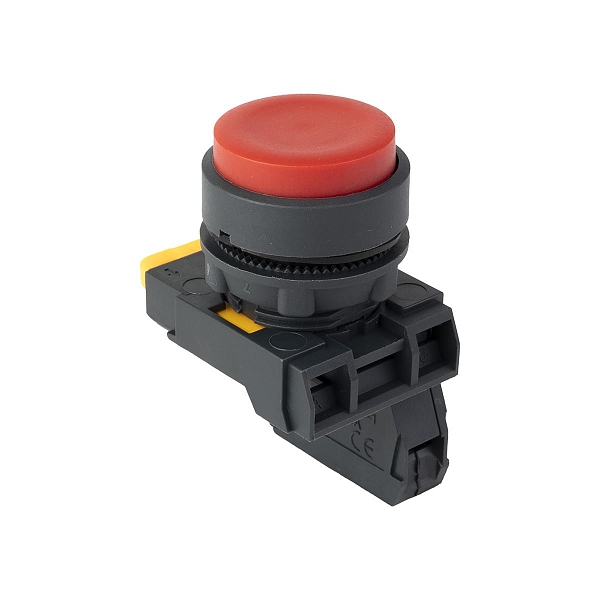 Кнопка выпирающая SB-25 без фиксации 1NС красная IP65 EKF