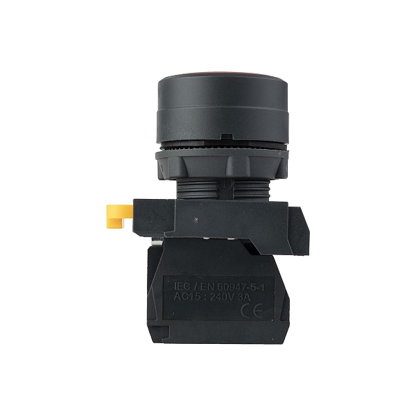 Кнопка SB-31 плоская с фиксацией 1NС красная IP65 EKF