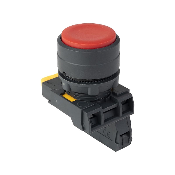 Кнопка выпирающая SB-35 с фиксацией 1NO красная IP65 EKF