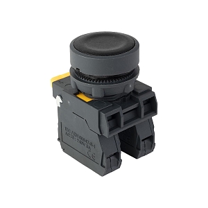 Кнопка SB-21 плоская без фиксации 1NO+1NС черная IP65 EKF