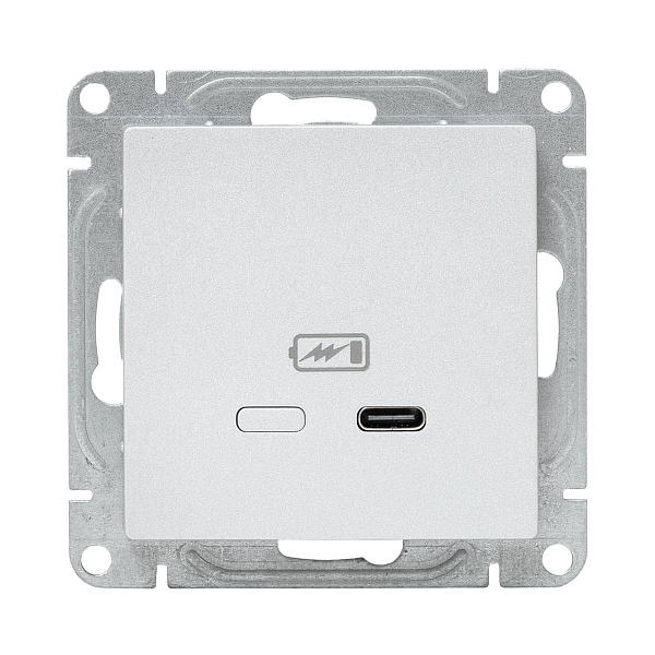 Механизм розетки USB-С, быстрая, алюминий Эпика EKF