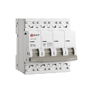 Автоматический выключатель ВА 47-63N 4P 16А (D) 6кА PROXIMA EKF