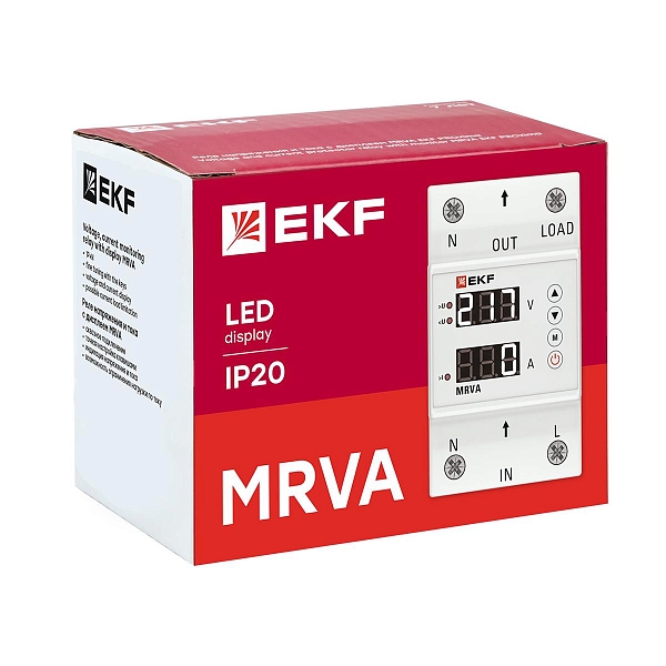 Реле напряжения и тока с дисплеем MRVA 50A EKF PROxima