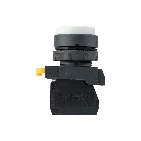 Кнопка выпирающая SB-25 без фиксации 1NС белая IP65 EKF