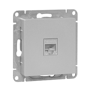 Механизм розетки RJ45 (cat6), алюминий Эпика EKF