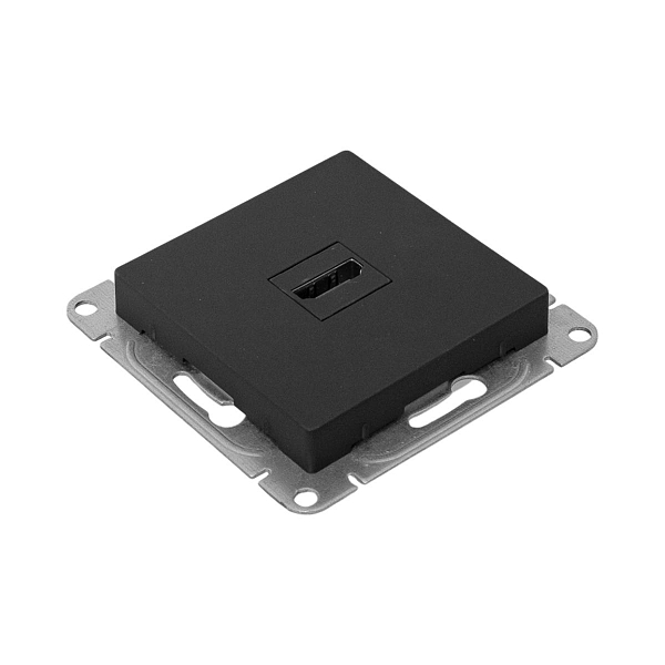 Механизм розетки HDMI, чёрный Эпика EKF