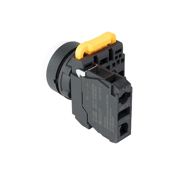 Кнопка выпирающая SB-25 без фиксации 1NС белая IP65 EKF