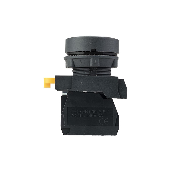 Кнопка SB-21 плоская без фиксации 1NO белая IP65 EKF