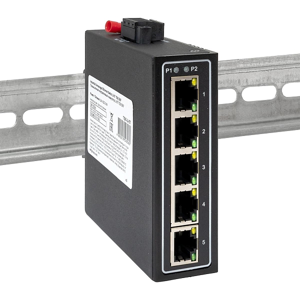 Промышленный неуправляемый коммутатор U-5T, 5 портов 10/100Base-T(X) RJ45, монтаж на динрейку TSX EKF