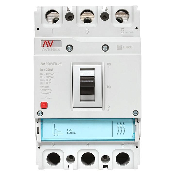 Выключатель автоматический в литом корпусе AV-POWER-2/3 200А 80кА TR EKF