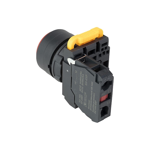 Кнопка выпирающая SB-35 с фиксацией 1NC красная IP65 EKF