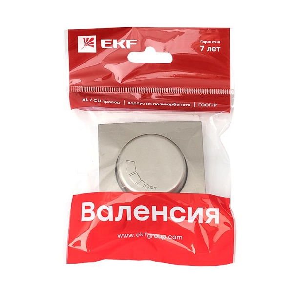 Валенсия лицевая панель светорегулятора 600W 220В кашемир EKF