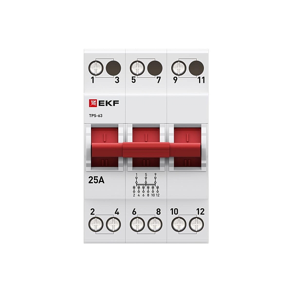 Трехпозиционный переключатель ТПС-63 3P 25А PROXIMA EKF