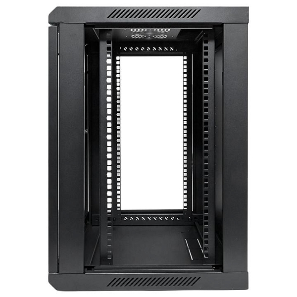 Шкаф настенный 19" TERACOM PRO 12U 600x450 мм дверь стеклянная с замком-ручкой чёрный