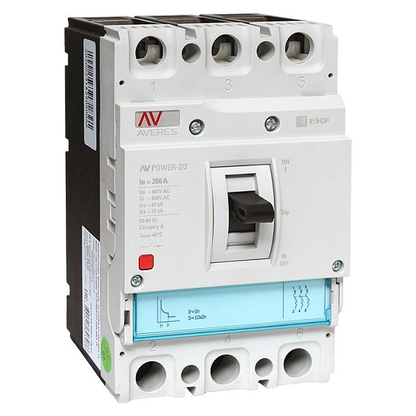 Выключатель автоматический в литом корпусе AV-POWER-2/3 200А 80кА TR EKF