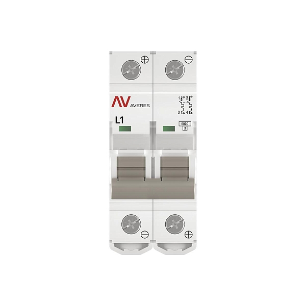 Выключатель автоматический AV-6 DC 2P 1A (L) 6kA EKF AVERES