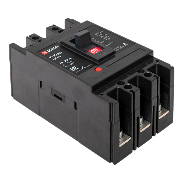 Выключатель автоматический в литом корпусе ProPact LS63 20А 3P 15кА EKF