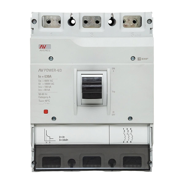Выключатель автоматический в литом корпусе AV-POWER-4/3 630А 100кА TR EKF