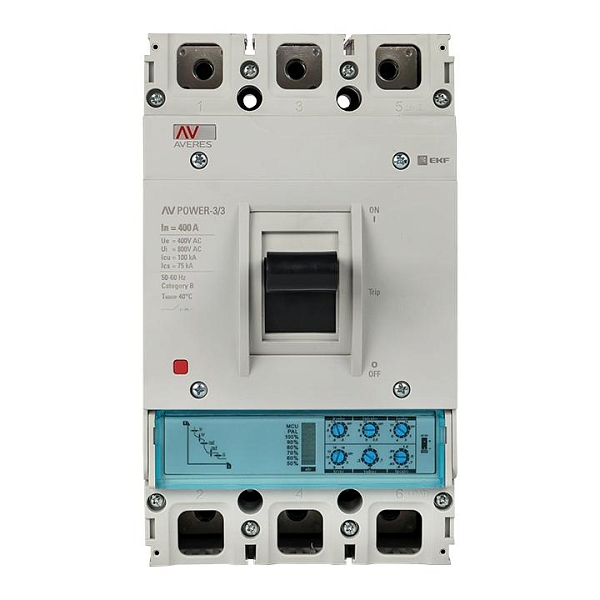 Выключатель автоматический в литом корпусе AV-POWER-3/3 400А 50кА ETU2.0 EKF