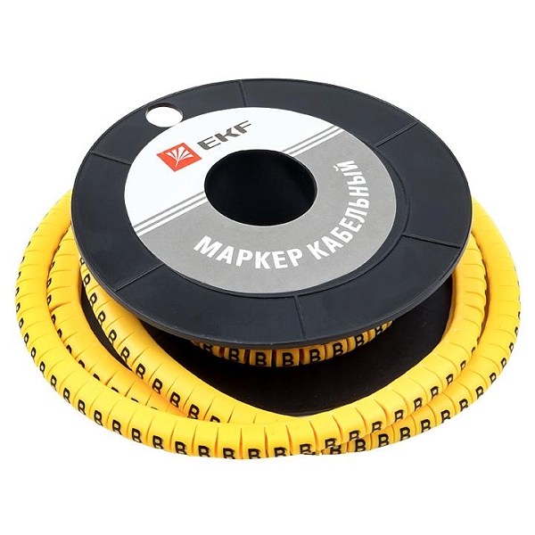 Маркер кабельный 2,5 мм2 "B" (1000 шт.) (ЕС-1) EKF PROxima