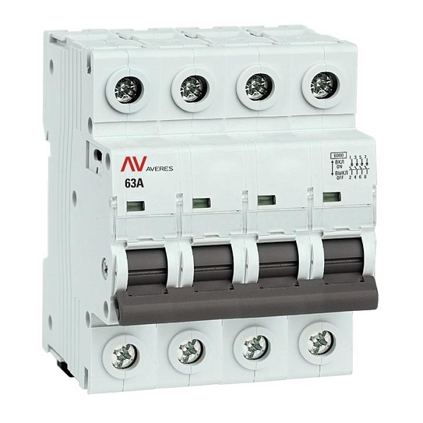 Выключатель нагрузки AVN 4P 63A AVERES EKF 