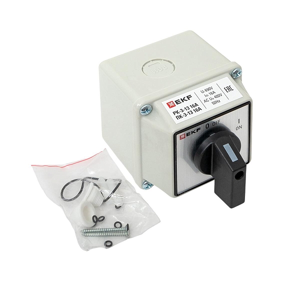 Переключатель кулачковый ПК-3-13 16А 3P "ВКЛ-ВЫКЛ" IP65 EKF PROxima