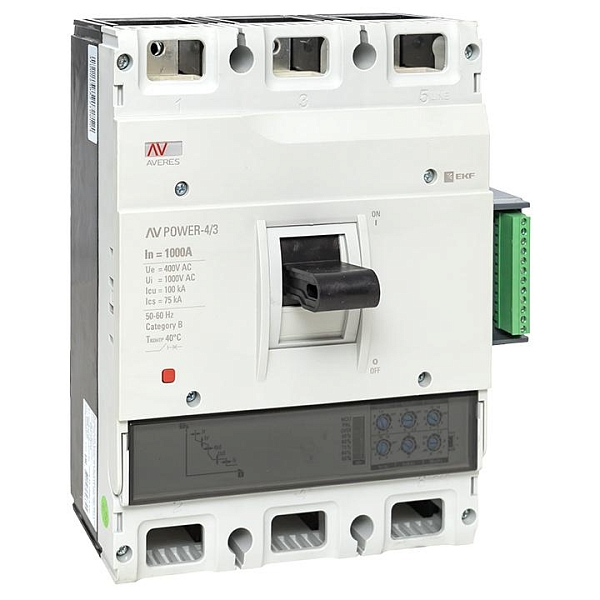 Выключатель автоматический в литом корпусе AV-POWER-4/3 1000А 100кА ETU2.2 EKF