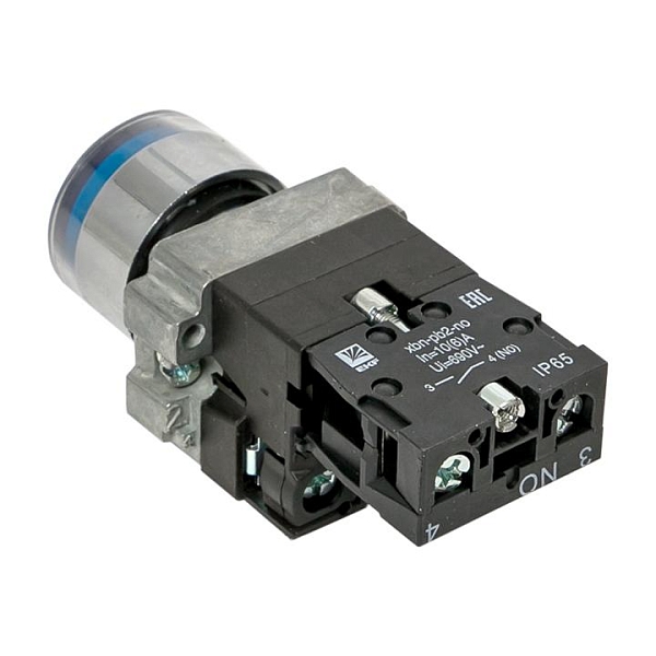 Кнопка BA61 с подсветкой 230В синяя NO IP65 EKF PROxima