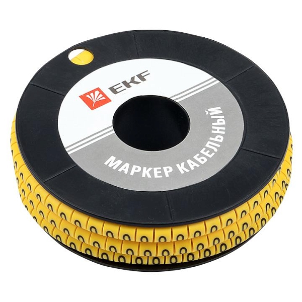 Маркер кабельный 6,0 мм2 "0" (350 шт.) (ЕС-3) EKF PROxima