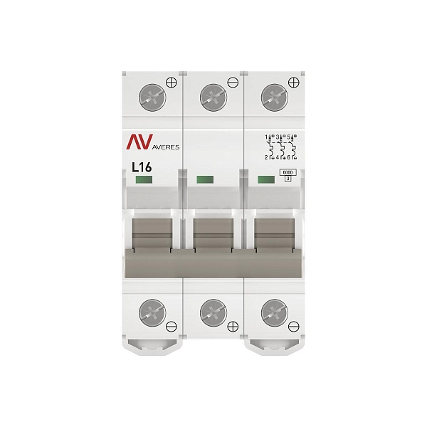 Выключатель автоматический AV-6 DC 3P 16A (L) 6kA EKF AVERES