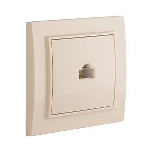 Розетка RJ-45 1-мест. СП бежевый Минск EKF