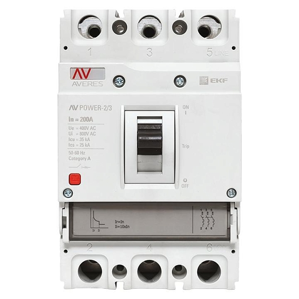 Выключатель автоматический в литом корпусе AV-POWER-2/3 200А 35кА TR EKF
