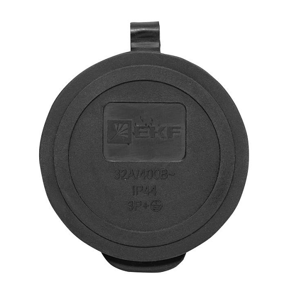 Розетка переносная с защитной крышкой каучуковая 380В 3P+PE 32A IP44 EKF